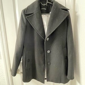 Black Calvin Klein Pea Coat